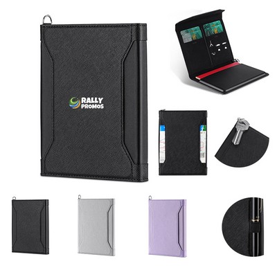 PU Leather Portable Blocking Passport Card Holder