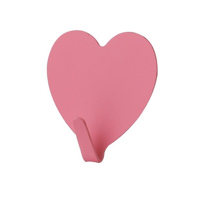 Multi Colors Sticky Waterproof Heart Shaped Wall Clip Hooks