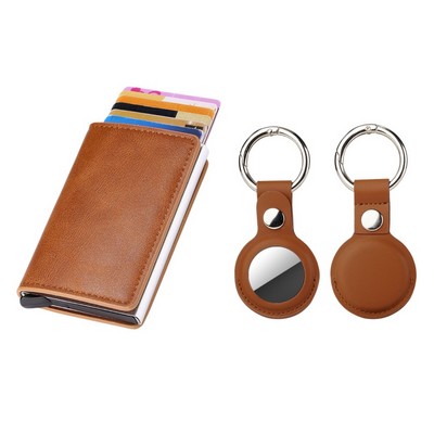 ON SALE! RFID Wallet +Key Chain w/ Air Tag Holder - Gift Set
