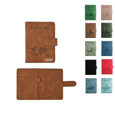 RFID Blocking Leather Wallet Passport Holder