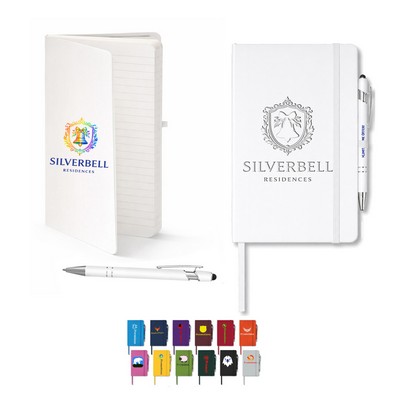 SOFT TOUCH JOURNAL WITH PEN SET-(5" x 7")Full Color